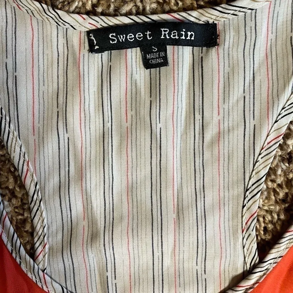 Sweet Rain size small orange stripped tank top